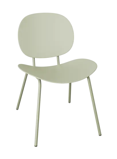 DUNA židle plastová, zelenošedá