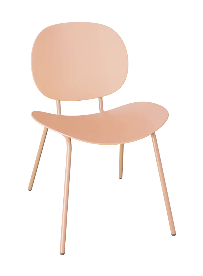 DUNA židle plastová, pudrová