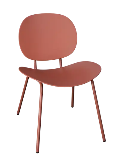 DUNA židle plastová, cihlová