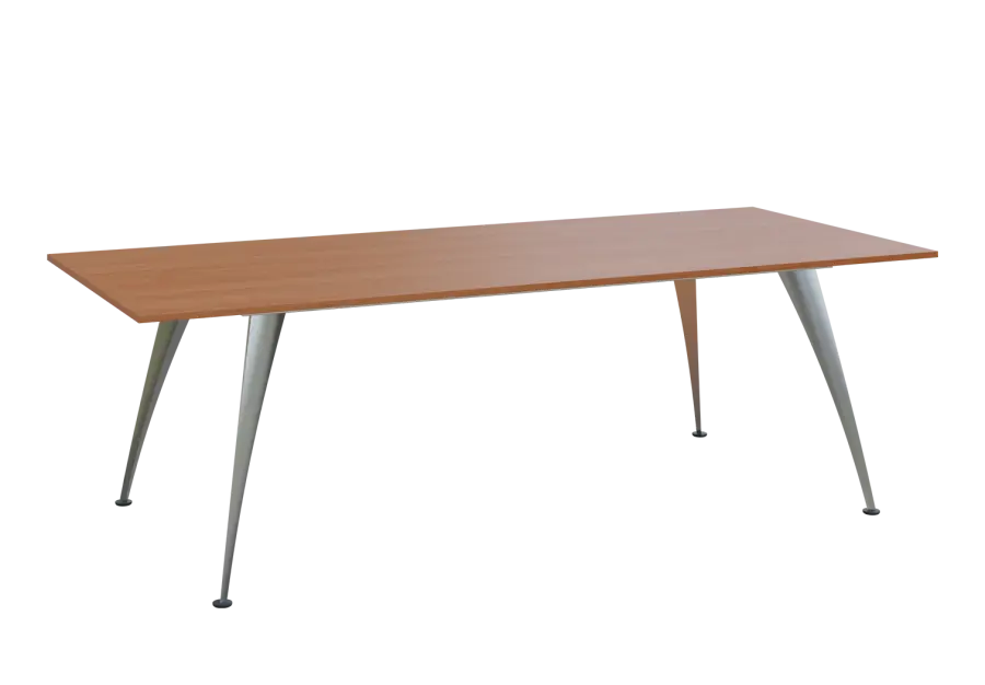 KUJ 10-24 stůl jednací, chromová podnož, olše jantar