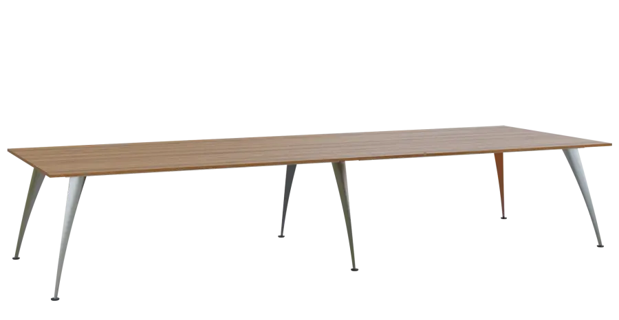 KUJ 14-40 stůl jednací, chromová podnož, ořech světlý