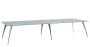 KUJ 14-40 stůl jednací, chromová podnož, šedá