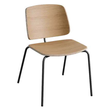 PURITY, židle, kostra černá, dub