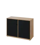 KU2-10DZ L skříňka nízká 2-dvéřová, zásuvka, 740x1022x400 mm, provedení levé, dub lite/černá