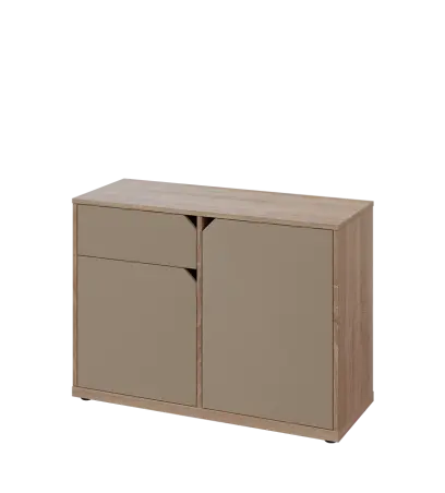 KU2-10DZ L skříňka nízká 2-dvéřová, zásuvka, 740x1022x400 mm, provedení levé, dub bardolino/latte