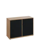 KU2-10DZ P skříňka nízká 2-dvéřová, zásuvka, 740x1022x400 mm, provedení pravé, dub lite/černá