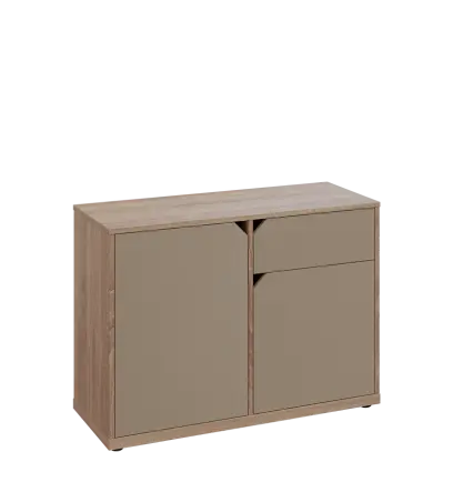 KU2-10DZ P skříňka nízká 2-dvéřová, zásuvka, 740x1022x400 mm, provedení pravé, dub bardolino/latte