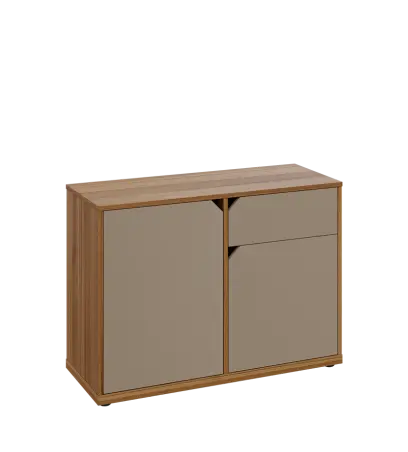 KU2-10DZ P skříňka nízká 2-dvéřová, zásuvka, 740x1022x400 mm, provedení pravé, ořech světlý/latte