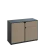 KU2-10DZ P skříňka nízká 2-dvéřová, zásuvka, 740x1022x400 mm, provedení pravé, antracit/latte