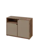 KU2-10DN L skříňka nízká 2-dvéřová, nika, 740x1022x400 mm, provedení levé, dub halifax cínový/latte