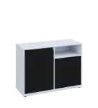 KU2-10DN P skříňka nízká 2-dvéřová, nika, 740x1022x400 mm, provedení pravé, bílá sněžná/černá