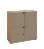 KU3-10DZ2 P skříňka 3-dvéřová, zásuvky, 1054x1022x400 mm, provedení pravé, dub lite/latte