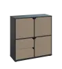 KU3-10DZ2 P skříňka 3-dvéřová, zásuvky, 1054x1022x400 mm, provedení pravé, antracit/latte