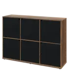 KU3-15DZ2 L skříňka 5-dvéřová, zásuvky, 1054x1522x400 mm, provedení levé, dub halifax cínový/černá