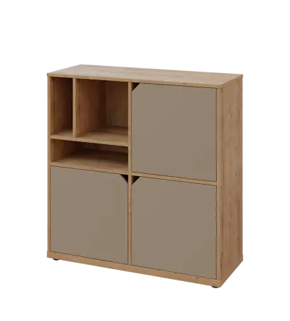 KU3-10DN3 L skříňka 3-dvéřová, niky, 1054x1022x400 mm, provedení levé, dub lite/latte