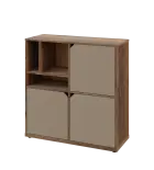 KU3-10DN3 L skříňka 3-dvéřová, niky, 1054x1022x400 mm, provedení levé, dub halifax cínový/latte