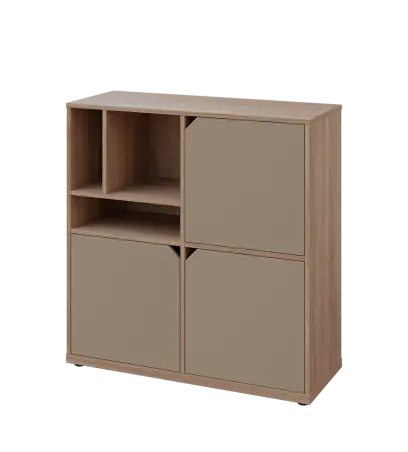 KU3-10DN3 L skříňka 3-dvéřová, niky, 1054x1022x400 mm, provedení levé, dub bardolino/latte