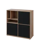 KU3-10DN3 L skříňka 3-dvéřová, niky, 1054x1022x400 mm, provedení levé, dub bardolino/černá