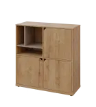 KU3-10DN3 L skříňka 3-dvéřová, niky, 1054x1022x400 mm, provedení levé, korpus a dvířka dub lite/poli