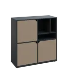 KU3-10DN3 P skříňka 3-dvéřová, niky, 1054x1022x400 mm, provedení pravé, antracit/latte