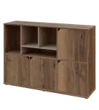 KU3-15DN4 L skříňka 4-dvéřová, niky, 1054x1522x400 mm, provedení levé, korpus a dvířka dub halifax c