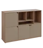 KU3-15DN4 P skříňka 4-dvéřová, niky, 1054x1522x400 mm, provedení pravé, dub bardolino/latte