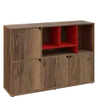 KU3-15DN4 P skříňka 4-dvéřová, niky, 1054x1522x400 mm, provedení pravé, korpus a dvířka dub halifax