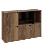 KU3-15DN4 P skříňka 4-dvéřová, niky, 1054x1522x400 mm, provedení pravé, korpus a dvířka dub halifax