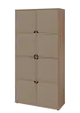 KU6-10D L skříň vysoká 8-dvéřová, 2053x1022x400 mm, provedení levé, dub bardolino/latte