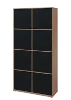 KU6-10D L skříň vysoká 8-dvéřová, 2053x1022x400 mm, provedení levé, dub bardolino/černá