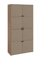 KU6-10D P skříň vysoká 8-dvéřová, 2053x1022x400 mm, provedení pravé, dub bardolino/latte