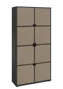 KU6-10D P skříň vysoká 8-dvéřová, 2053x1022x400 mm, provedení pravé, antracit/latte