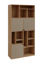 KU6-10DN P skříň vysoká 3-dvéřová, niky, 2053x1022x400 mm, provedení pravé, dub lite/latte