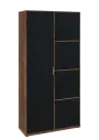 KSR6-82 P skříň šatní, 1x výsuvné ramínko, 4x dvířka, 2053x1022x400 mm, provedení pravé, dub halifax cínový/černá