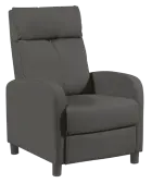 HAVAJ, křeslo polohovací, ekologická kůže šedá