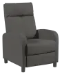 HAVAJ, křeslo polohovací, ekologická kůže šedá