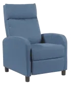 HAVAJ, křeslo polohovací, látka modrý melír