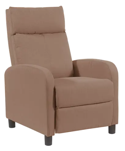 HAVAJ, křeslo polohovací, látka světle hnědý melír