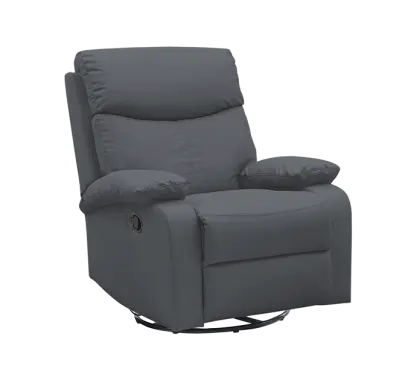 SAMBA, křeslo polohovací, ekologická kůže šedá