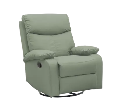 SAMBA, křeslo polohovací, ekologická kůže šedo-zelinkavá