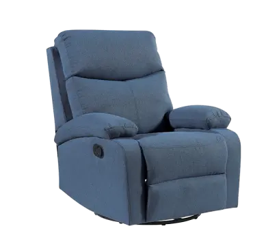 SAMBA, křeslo polohovací, látka modrý melír