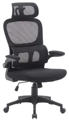 THOMAS, židle kancelářská, černá/černá