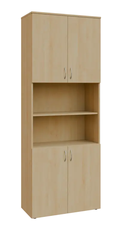 BN 6 - 84DN kancelářská skříň, 4-dveřová/nika, 2150x800x400, javor horský