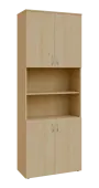 BN 6 - 84DN kancelářská skříň, 4-dveřová/nika, 2150x800x400, javor horský