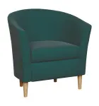 CHARLOTTE 1, křeslo, látka zelená