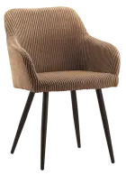 LOLA, konferenční křeslo, kovové nohy černé, světlá hnědá