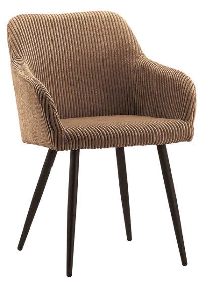 LOLA, konferenční křeslo, kovové nohy černé, světlá hnědá