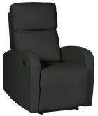 DALLAS - polohovací křeslo, ekologická kůže černá