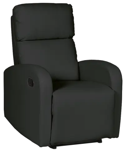 DALLAS - polohovací křeslo, ekologická kůže černá