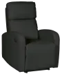 DALLAS - polohovací křeslo, ekologická kůže černá